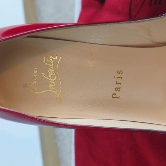 CHRISTIAN LOUBOUTIN Pumps Décolleté Black Red Ombre Heels Size 37 - Picture 4 of 9